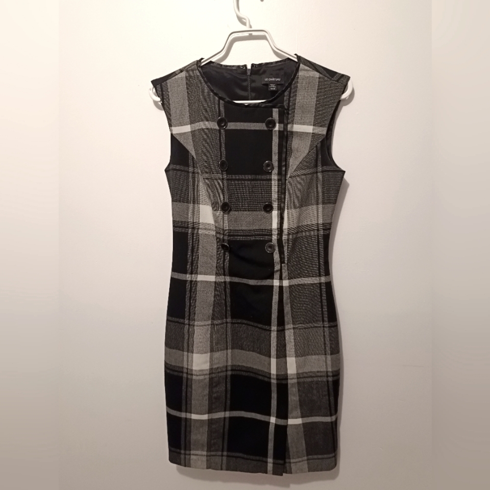 Le Château Plaid Dress Pencil Skirt